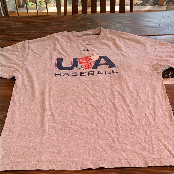 USA Baseball Majestic Short Sleeve Shirt - Picture 1 of 1